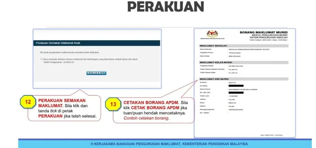 Apdm murid perakuan kemaskini